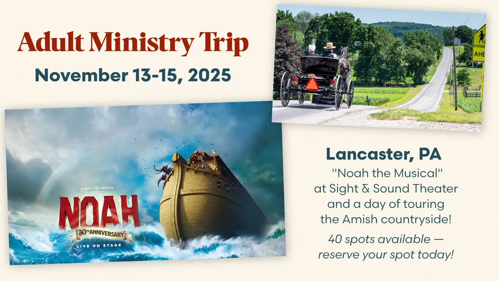 Adult Ministry to Lancaster PA Asbury Church in Raleigh, NC