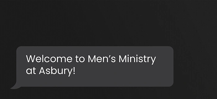 Men's Text Info Asbury Church in Raleigh, NC