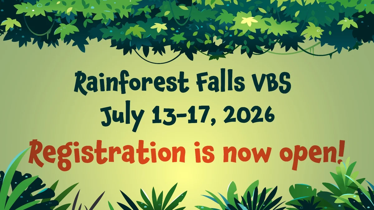 Rainforest VBS Slide 2026 Asbury Church in Raleigh, NC